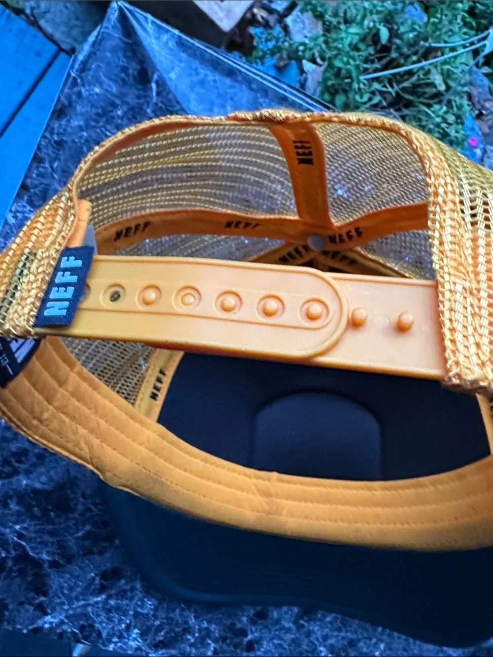Neff Teal and Mustard Forever Fresh Trucker Hat